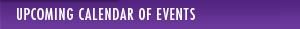 Upcoming Calendar of Events